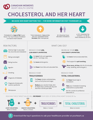 Cholesterol and her Heart Infographic